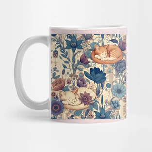 Sleeping Cats Art Noveau Mug